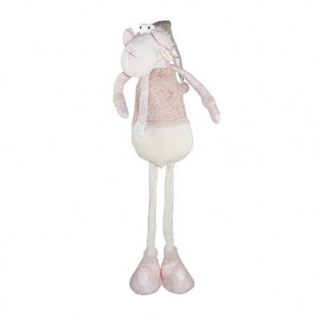 Renna ROSA di Natale 383027 altezza regolabile da 54 cm a 105 cm in poliestere