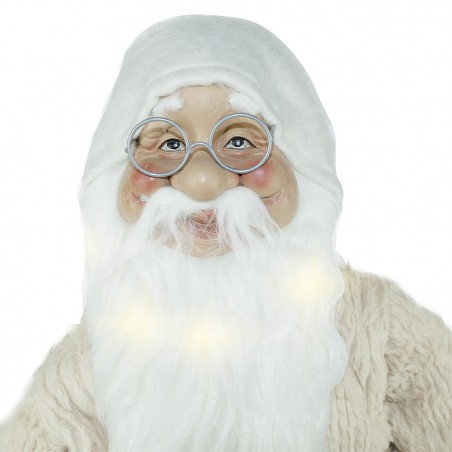 Statua Babbo Natale 90 cm 308046 addobbo natalizio colore BEIGE con luci