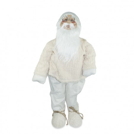 Statua Babbo Natale 90 cm 308046 addobbo natalizio colore BEIGE con luci