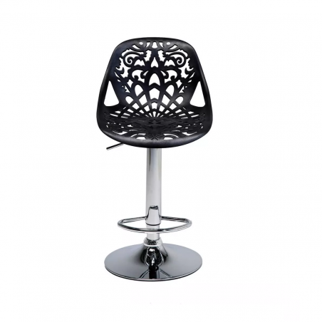 Set 2 pz Sgabello snack bar girevole in polipropilene GIGLIO pistone a gas H79cm