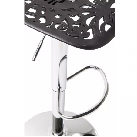 Set 2 pz Sgabello snack bar girevole in polipropilene GIGLIO pistone a gas H79cm