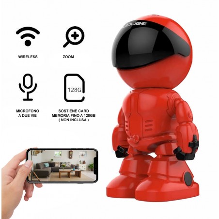 Robot videocamera wifi 2MP 490248 HD 1280x1080 e controllo remoto auto tracking