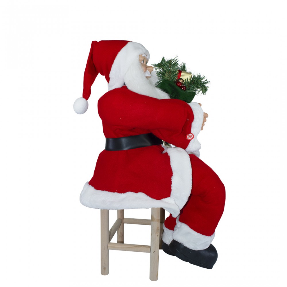 Babbo Natale seduto sulla sedia 90 cm 144059...