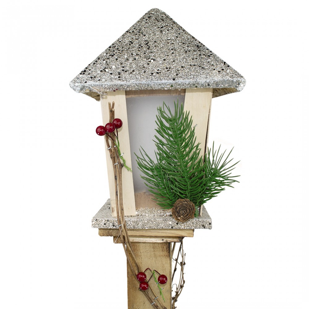 Lampione Di Natale 293021 In Legno Glitter Oro...