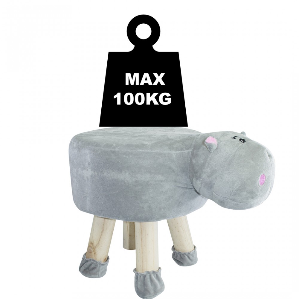 Pouf in morbido tessuto 372026 forma Ippopotamo...