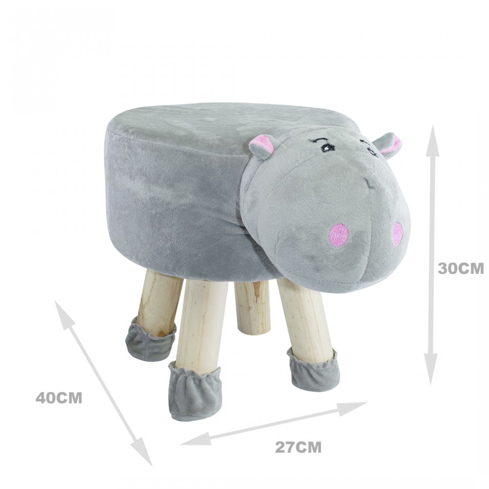 Pouf in morbido tessuto 372026 forma Ippopotamo...