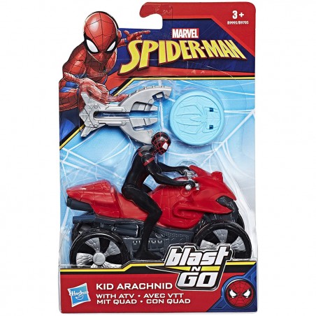 Marvel Spiderman Blast'n Go 458479 quad e proiettile da sparare con lanciatore