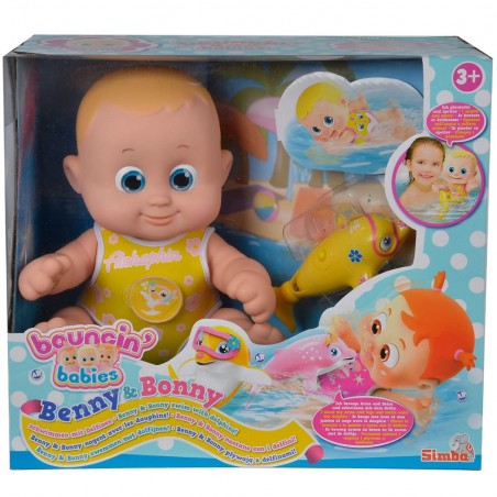 Benny & Bonny nuotano con i delfini 031084 con movimento di braccia e gambe