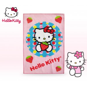 Tappeto per camerette bambini Hello Kitty varie fantasie 67 x 100 cm con fondo in lattice antiscivolo