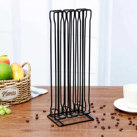 Stand salvaspazio verticale porta 60 capsule in 3 colonne compatibili Nespresso