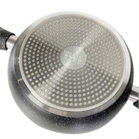 BAVARIA set tegami 17pz 20-24-28 cm 255028 NERO manici rimovibili e mestoli