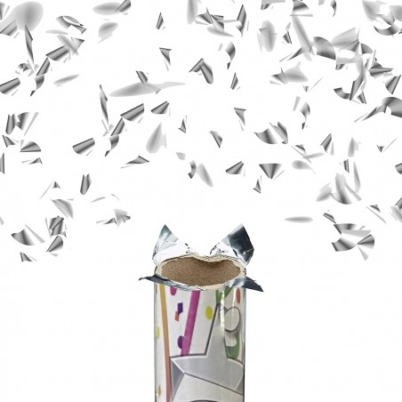 Cannone sparacoriandoli bianchi taglia L 60 cm NY132 per feste party eventi