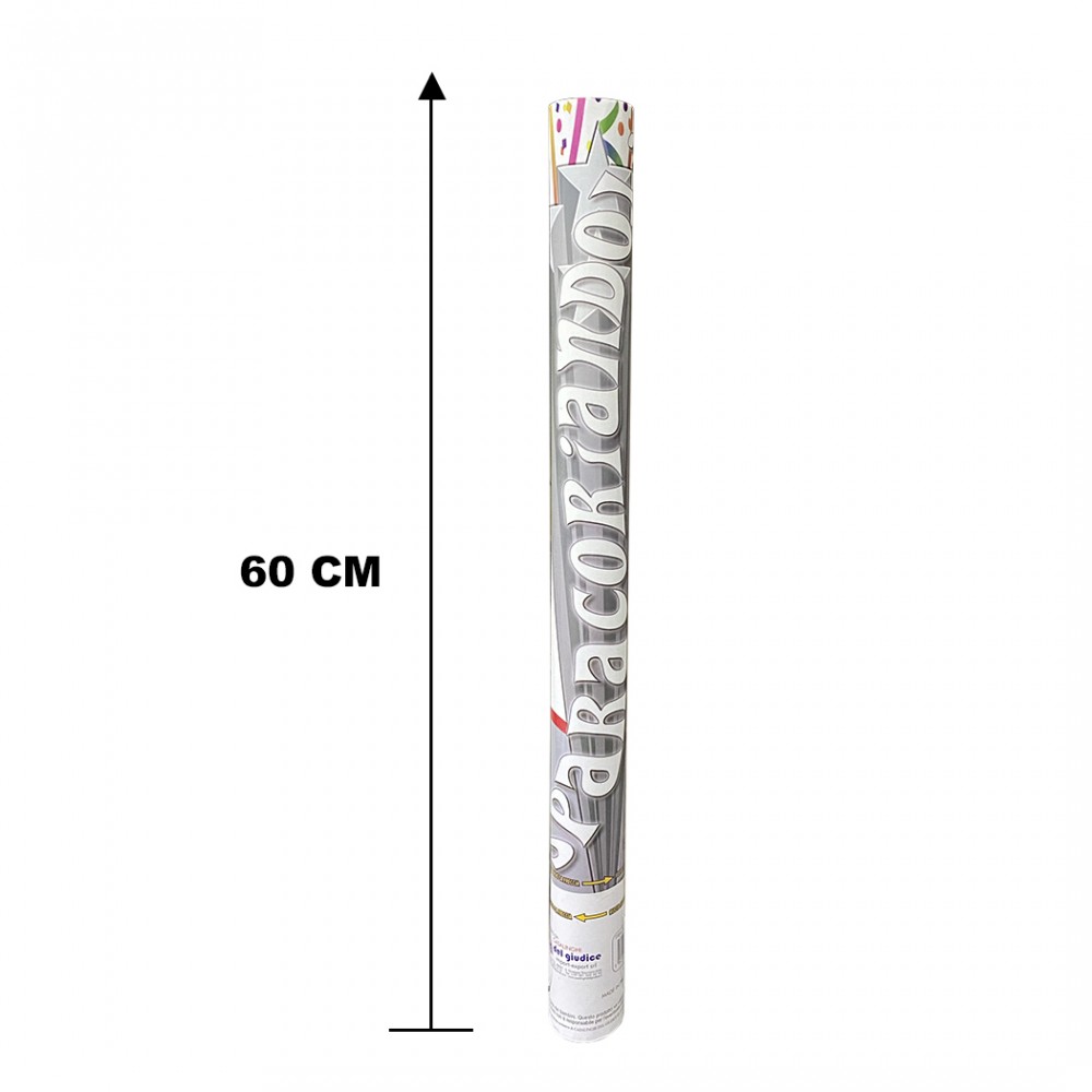 Cannone sparacoriandoli bianchi taglia L 60 cm...