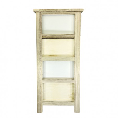 Mobiletto in legno con fantastia geometrica 398002 con 4 cassetti 40x29xH73 cm