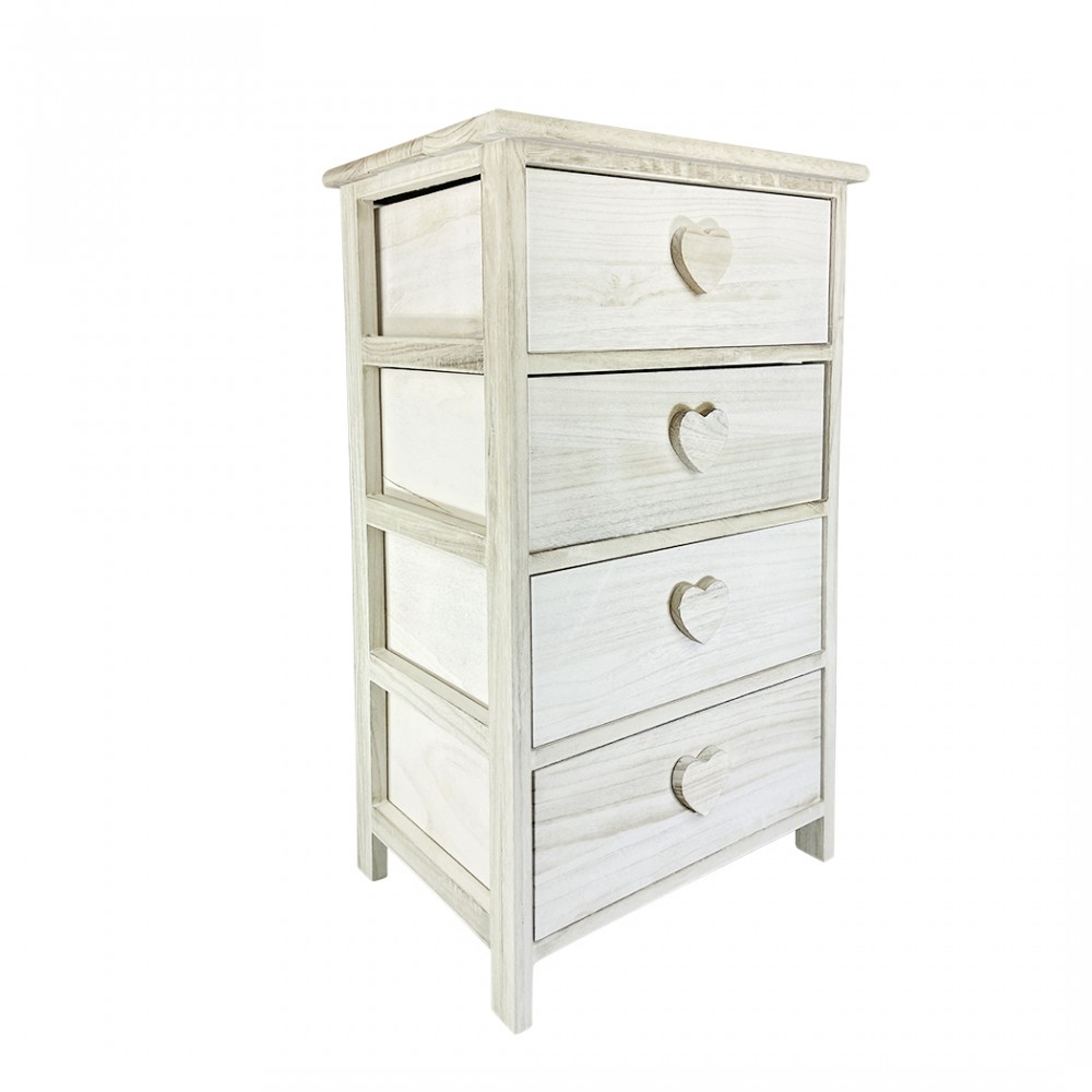 Mobiletto legno con pomello a forma di cuore 4...