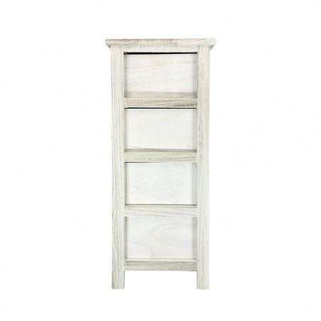 Mobiletto legno con pomello a forma di cuore 4 cassetti 40x29xH73 cm art. 398009