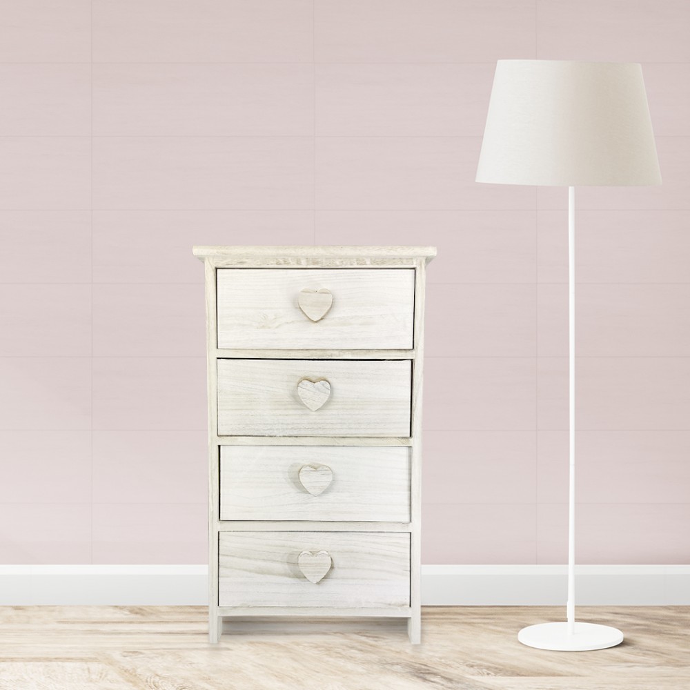 Mobiletto legno con pomello a forma di cuore 4...