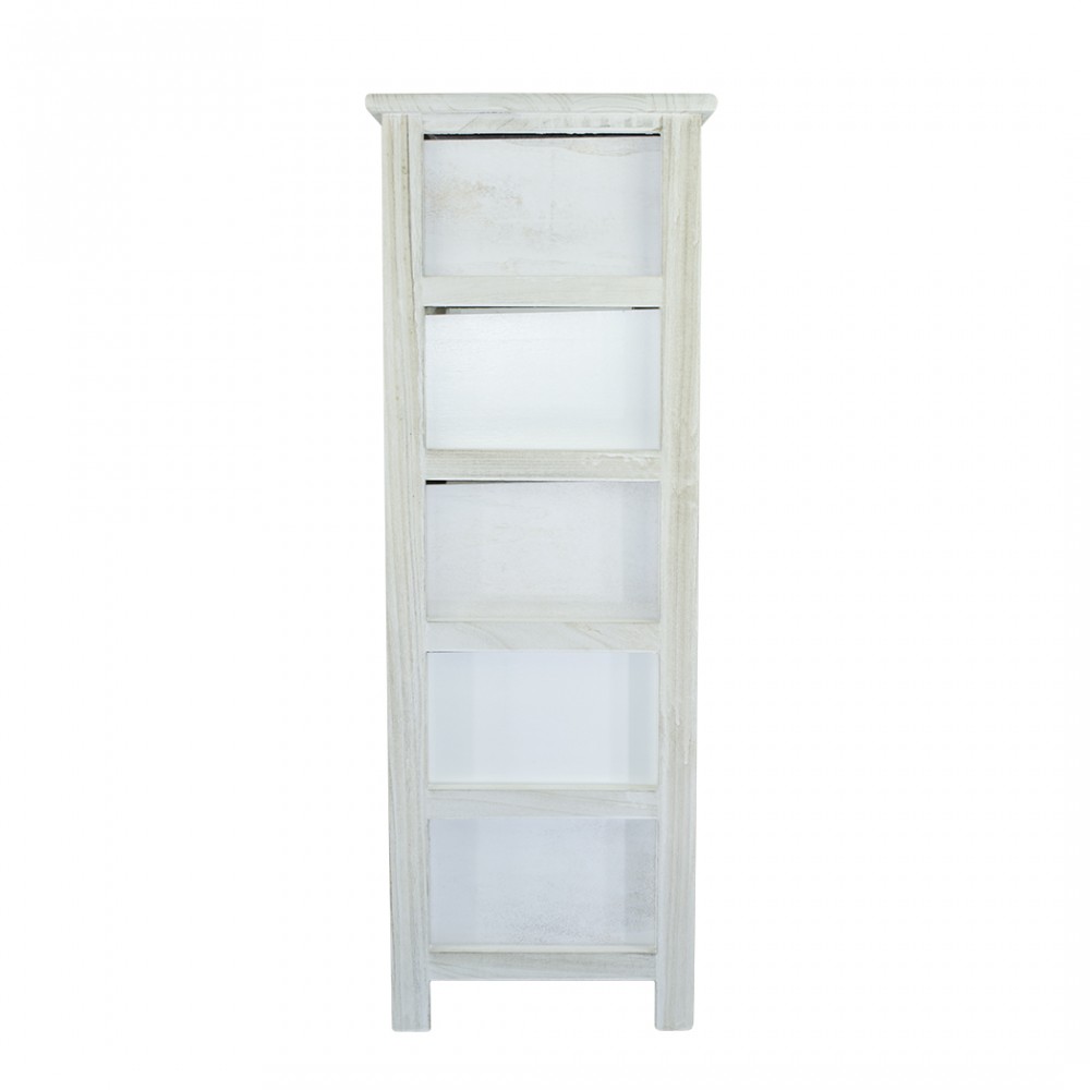 Mobiletto in legno BIANCO manico a forma di...