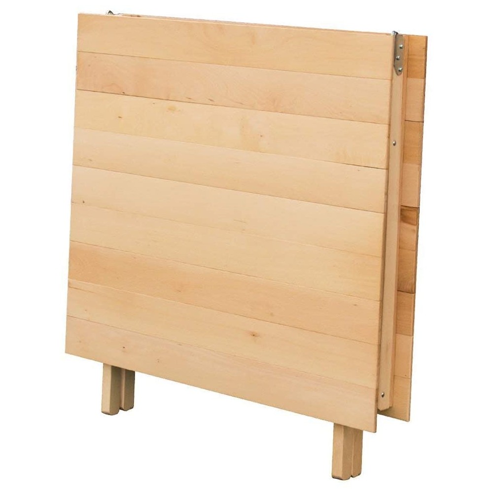 Tavolo pieghevole 140 x 70 cm in legno naturale richiudibile tavolo da  giardino