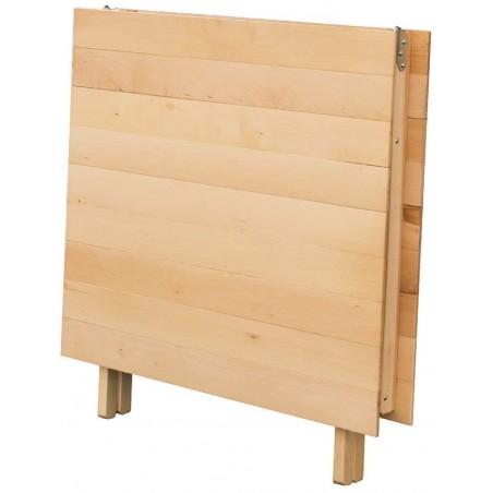 Tavolo pieghevole 132 x 70 cm in legno naturale richiudibile tavolo da giardino