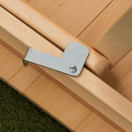 Tavolo pieghevole 132 x 70 cm in legno naturale richiudibile tavolo da giardino