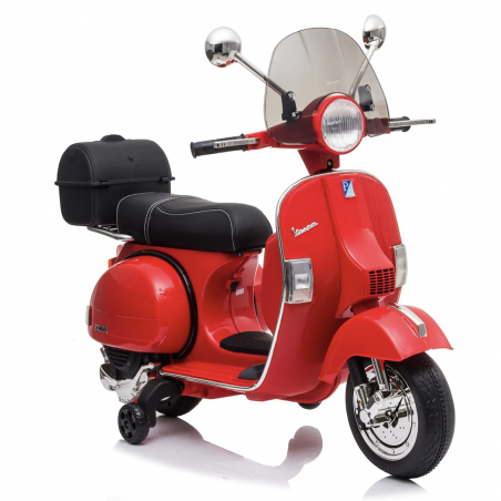 Vespa Elettrica per Bambini Piaggio Full PX 150 LT912 12V Bauletto Paravento MP3
