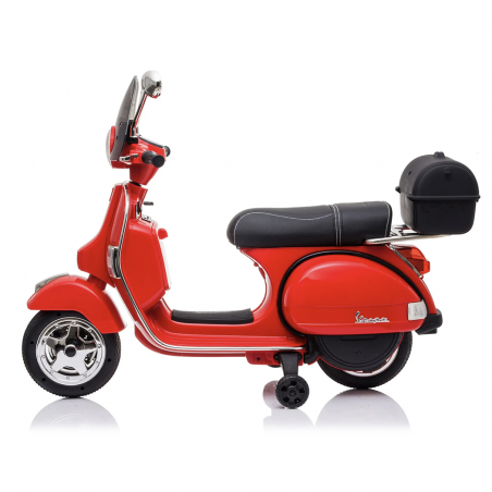 Vespa Elettrica per Bambini Piaggio Full PX 150 LT912 12V Bauletto Paravento MP3