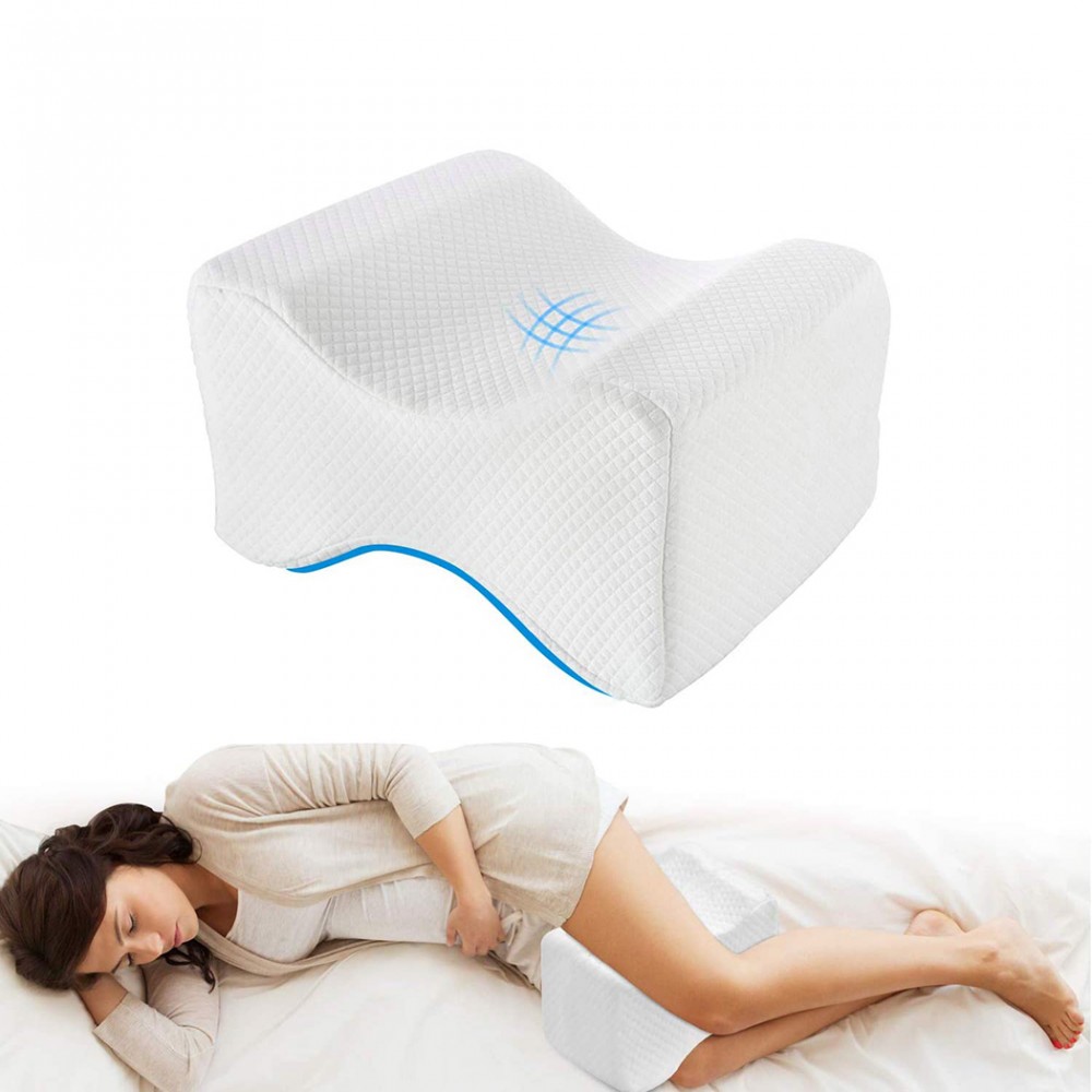 Cuscino per gambe in memory foam ortopedico traspirante con gel raffreddante