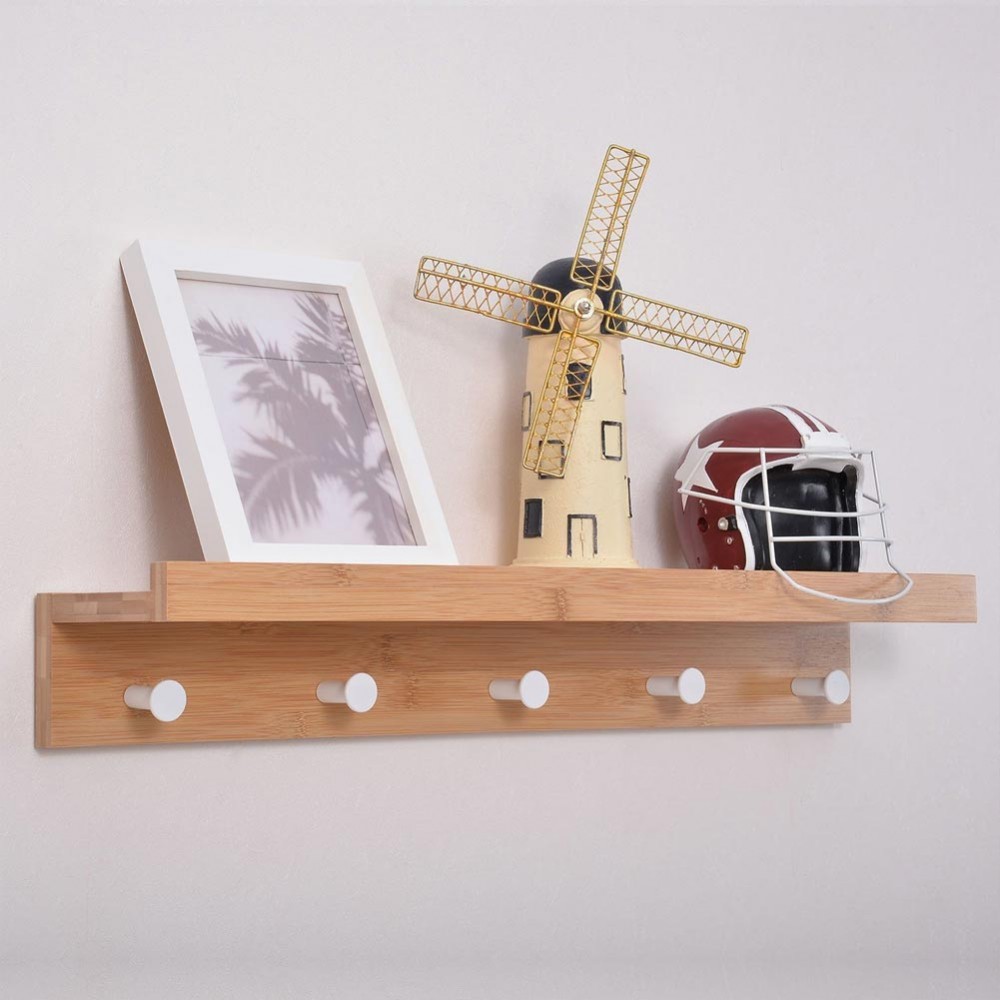 Mensola 5 ganci appendiabiti asciugamani in...