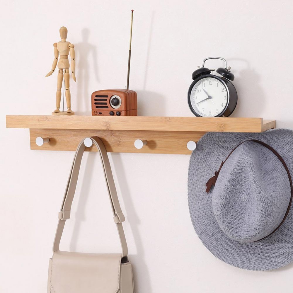 Mensola 5 ganci appendiabiti asciugamani in...