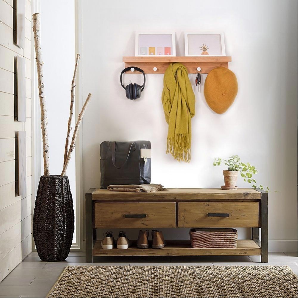 Mensola 5 ganci appendiabiti asciugamani in...