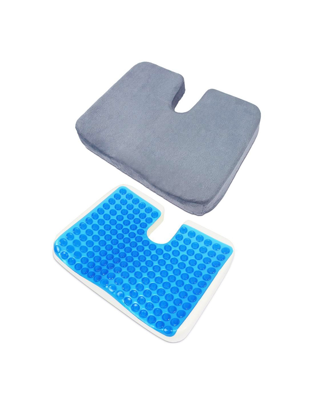 Cuscino Seduta Ergonomico In Gel Memory Foam Con Fondo Antiscivolo - Nero, Adatto Per Ufficio, Auto E Sedia A Rotelle