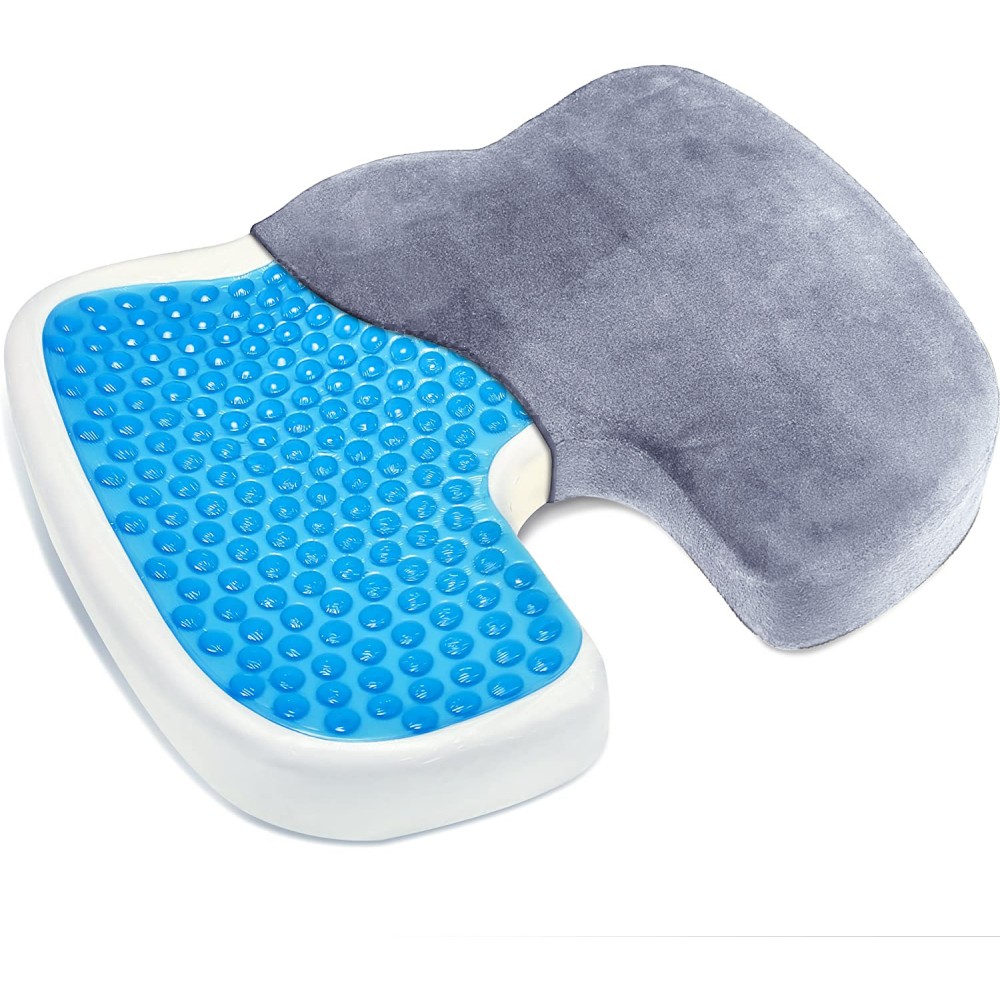 Cuscino ortopedico in gel e memory foam seduta antidecubito e Dolore al Coccige