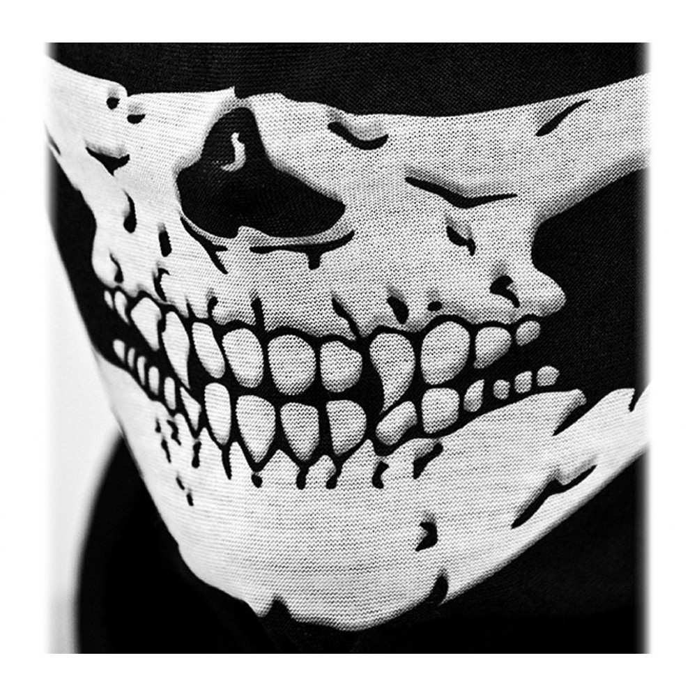 Scaldacollo di tendenza con stampa teschio vestibilità multipla dal design accattivante taglia unica