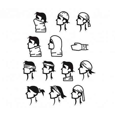 Scaldacollo di tendenza con stampa teschio vestibilità multipla dal design accattivante taglia unica