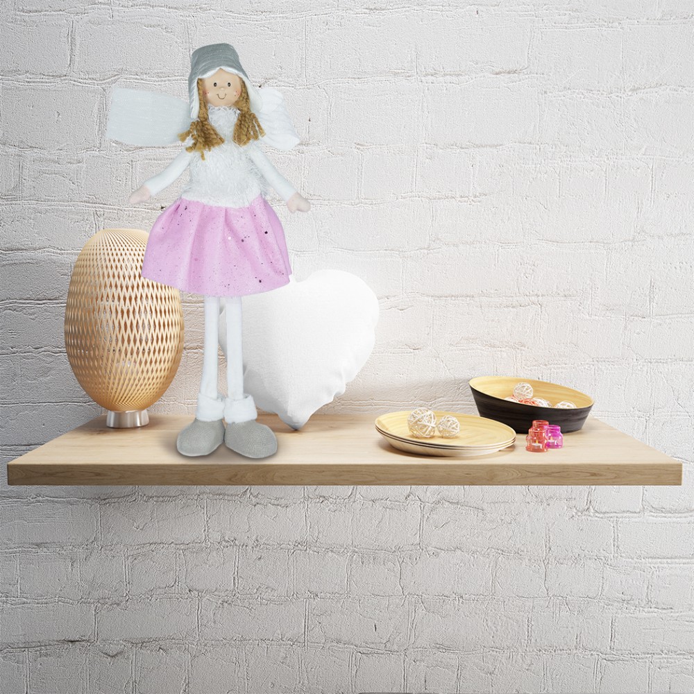 Fatina decorativa in stoffa colore bianca e...