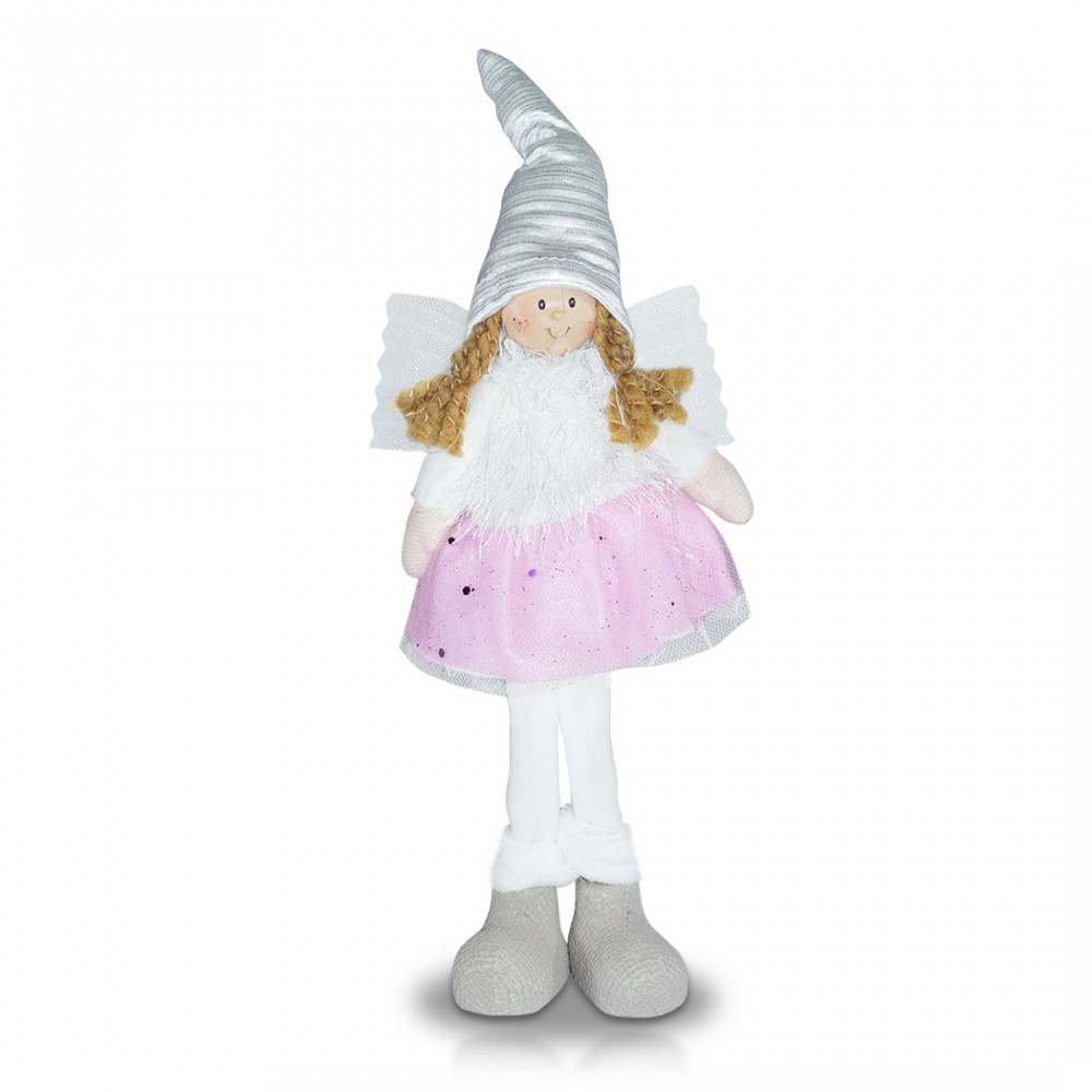 Fatina decorativa in stoffa colore bianca e...