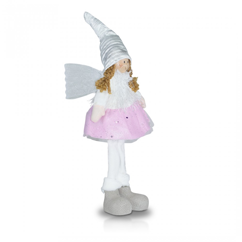 Fatina decorativa in stoffa colore bianca e...