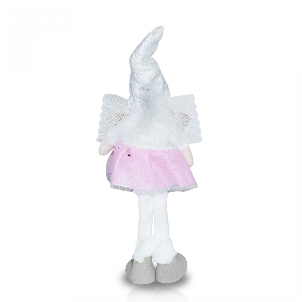 Fatina decorativa in stoffa colore bianca e...