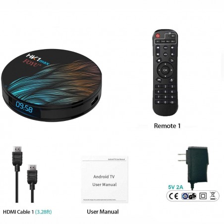 Smart TV box android 10.0 art. 692111 4G Ram+64G Rom Dual band Wifi 2.4G+5.8G