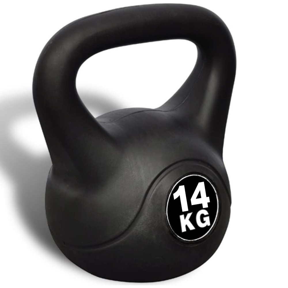 Kettlebell Fitness Da 14kg In Pvc Con Sabbia E...