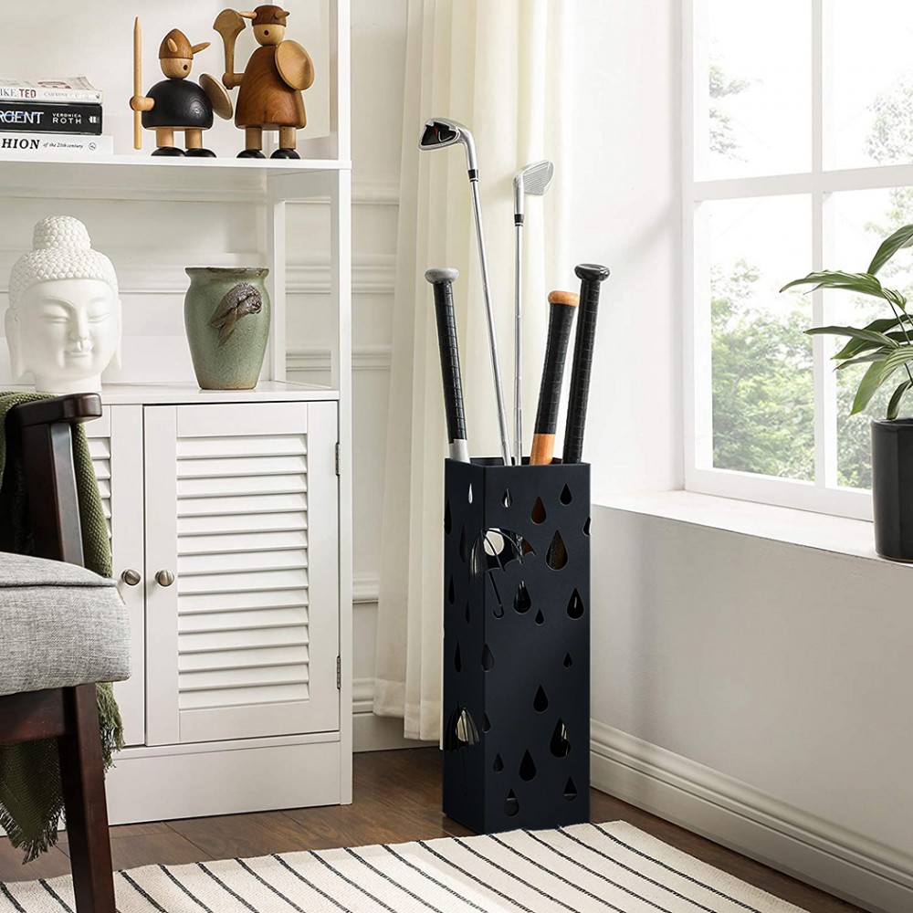 Porta ombrelli in metallo con vaschetta...