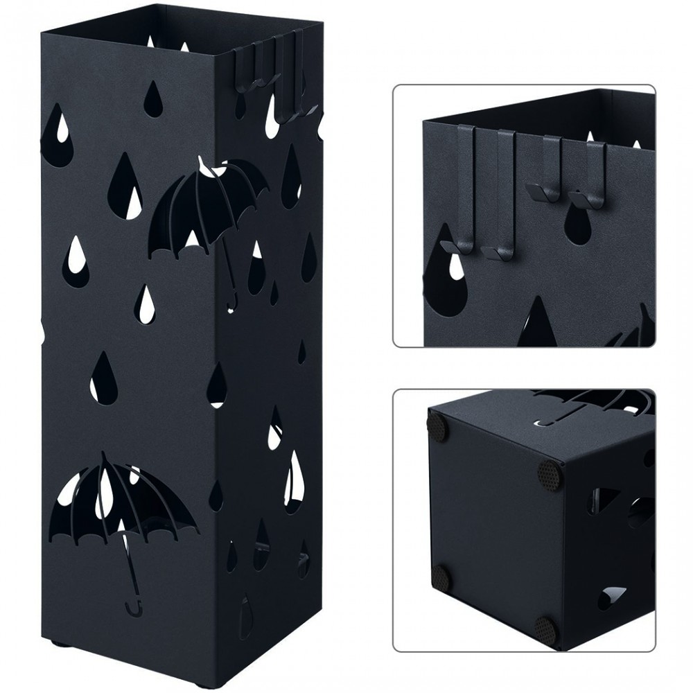 Porta ombrelli in metallo con vaschetta...