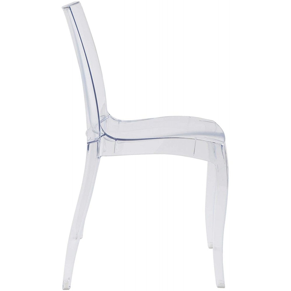 Set 4 pz Sedia CRYSTAL LIGHT Design Trasparente...