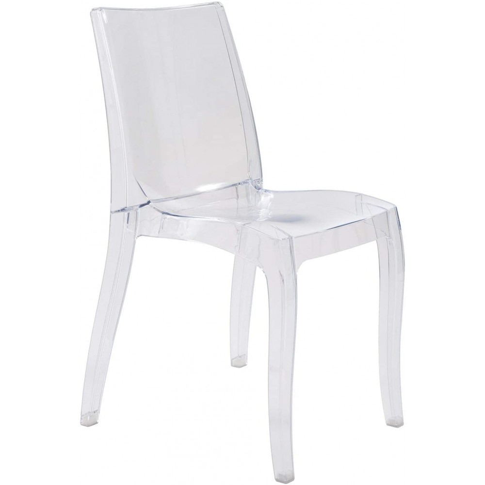 Set 4 pz Sedia CRYSTAL LIGHT Design Trasparente...