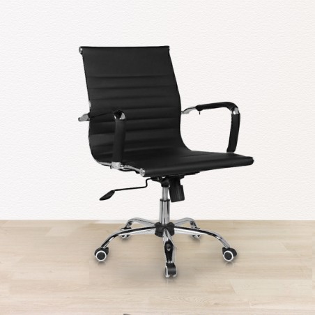 Sedia direzionale da casa e ufficio WSD Poltrona modello MANAGER col.Nero