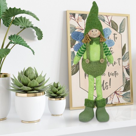 Fatina decorativa in stoffa idea regalo art. 234048 altezza 30 cm pasqua