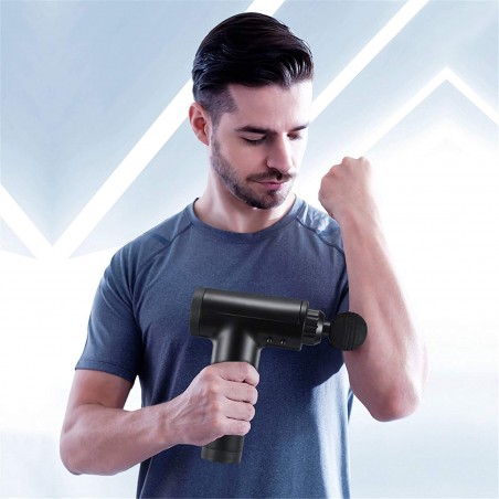 Pistola massaggiante terapia muscolare 187622 con 4 testine e 6 velocità
