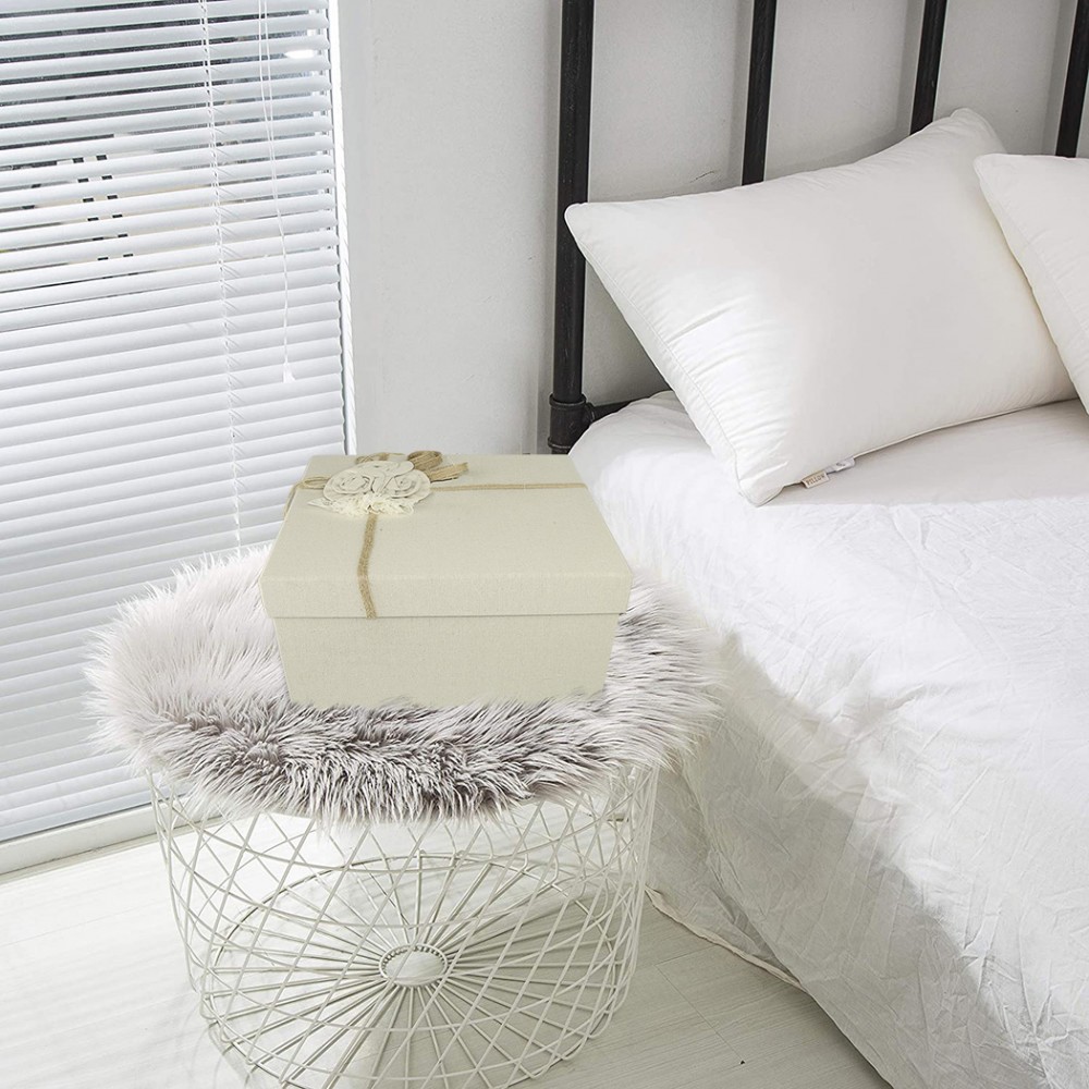 Set da 3 scatole regalo rettangolari in juta...