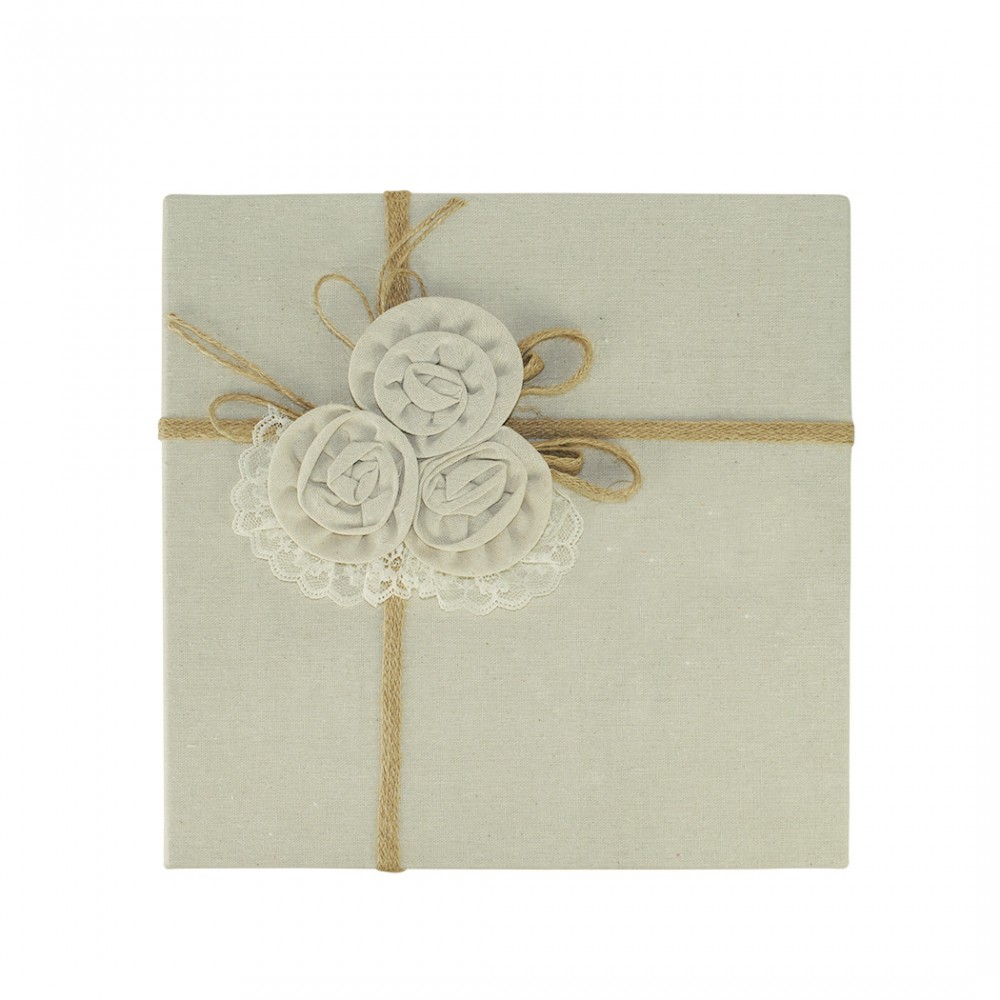 Set da 3 scatole regalo quadrate in juta art....